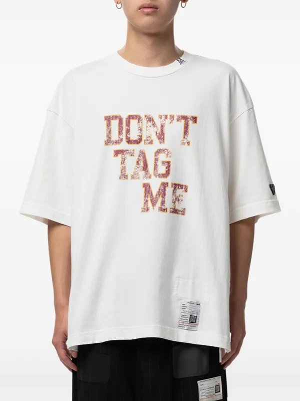 Maison MIHARA YASUHIRO Don't Tag Me Printed T-shirt | White | FARFETCH