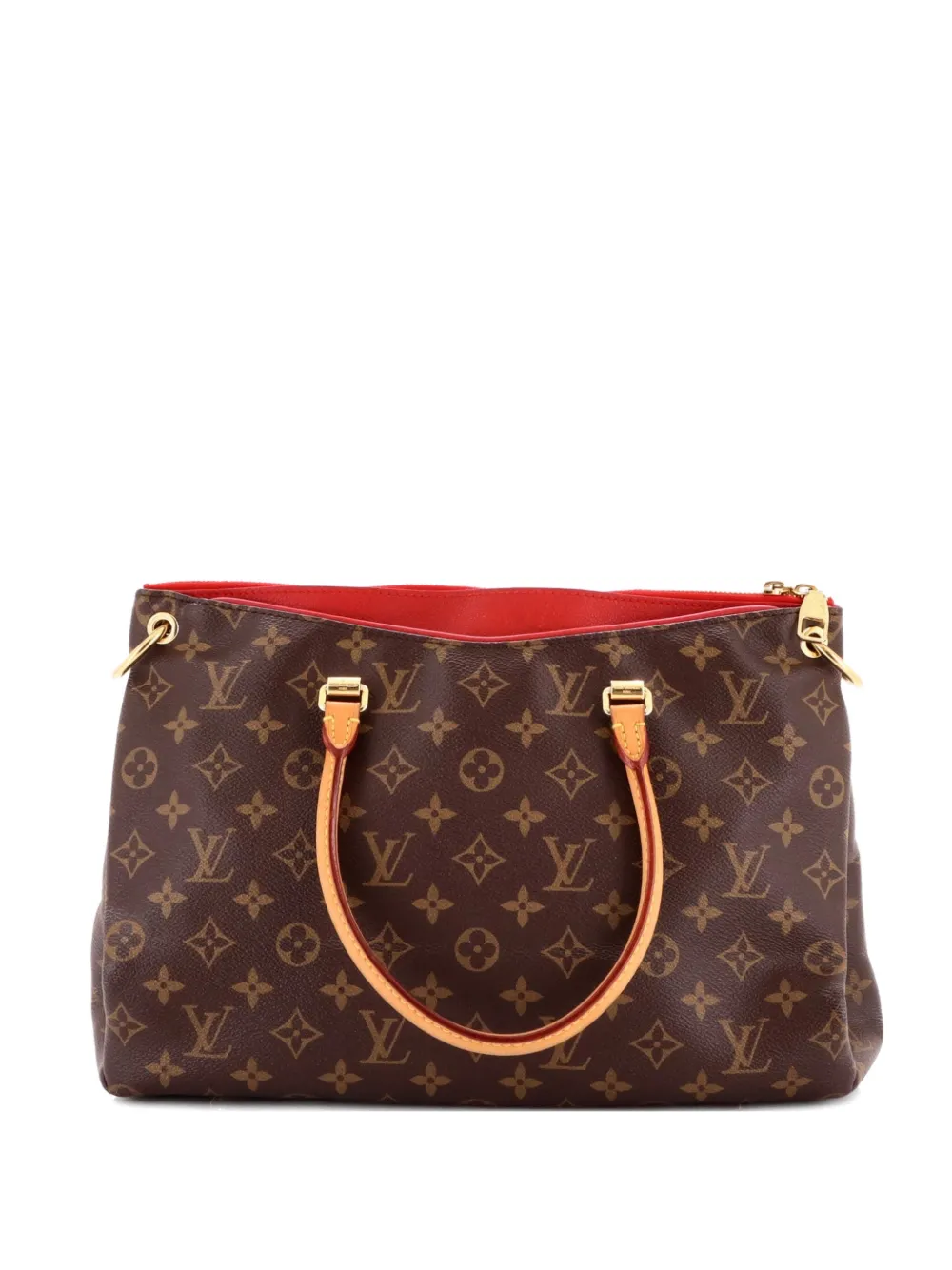 Louis Vuitton Pre-Owned Borsa tote Pallas in pelle e tela con monogramma e tracolla - Marrone