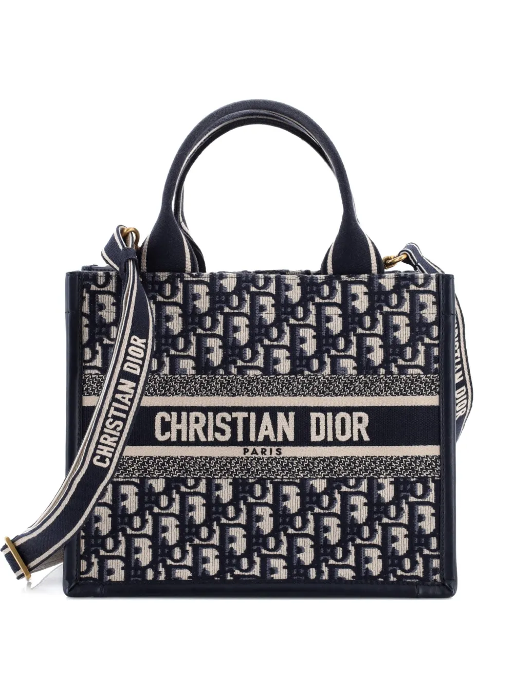 Christian Dior Pre-Owned Book with Strap Oblique Canvas Small tote bag - Blu