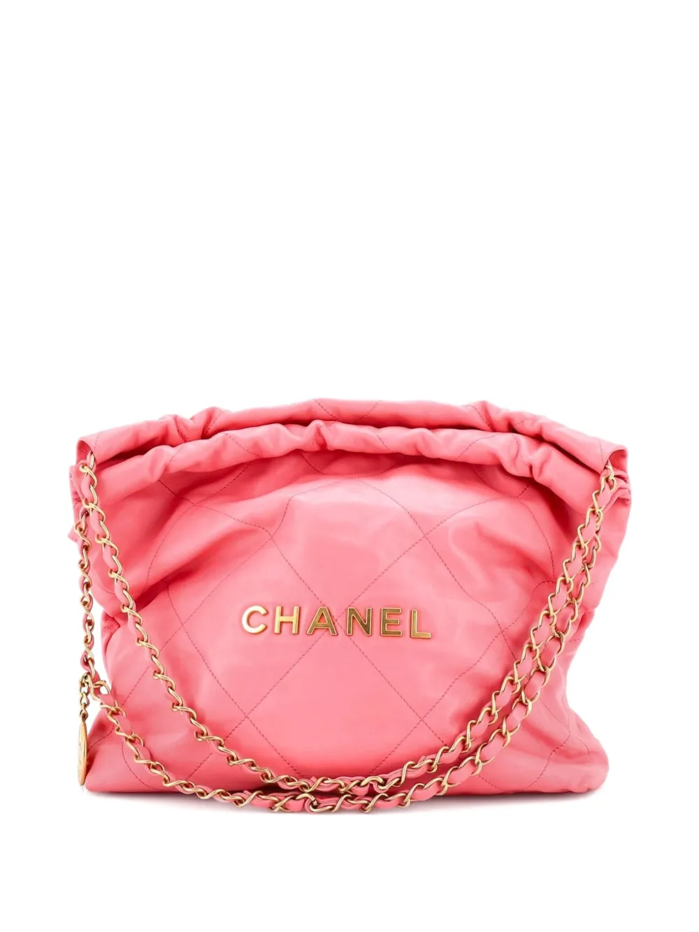 CHANEL Pre-Owned 22 Chain Quilted Calfskin Small hobo bag - Rosa