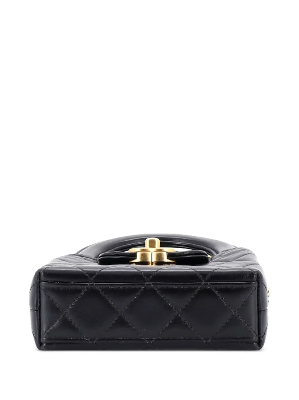CHANEL Pre-Owned Kelly Top Handle Shopping Bag Quilted Shiny Aged