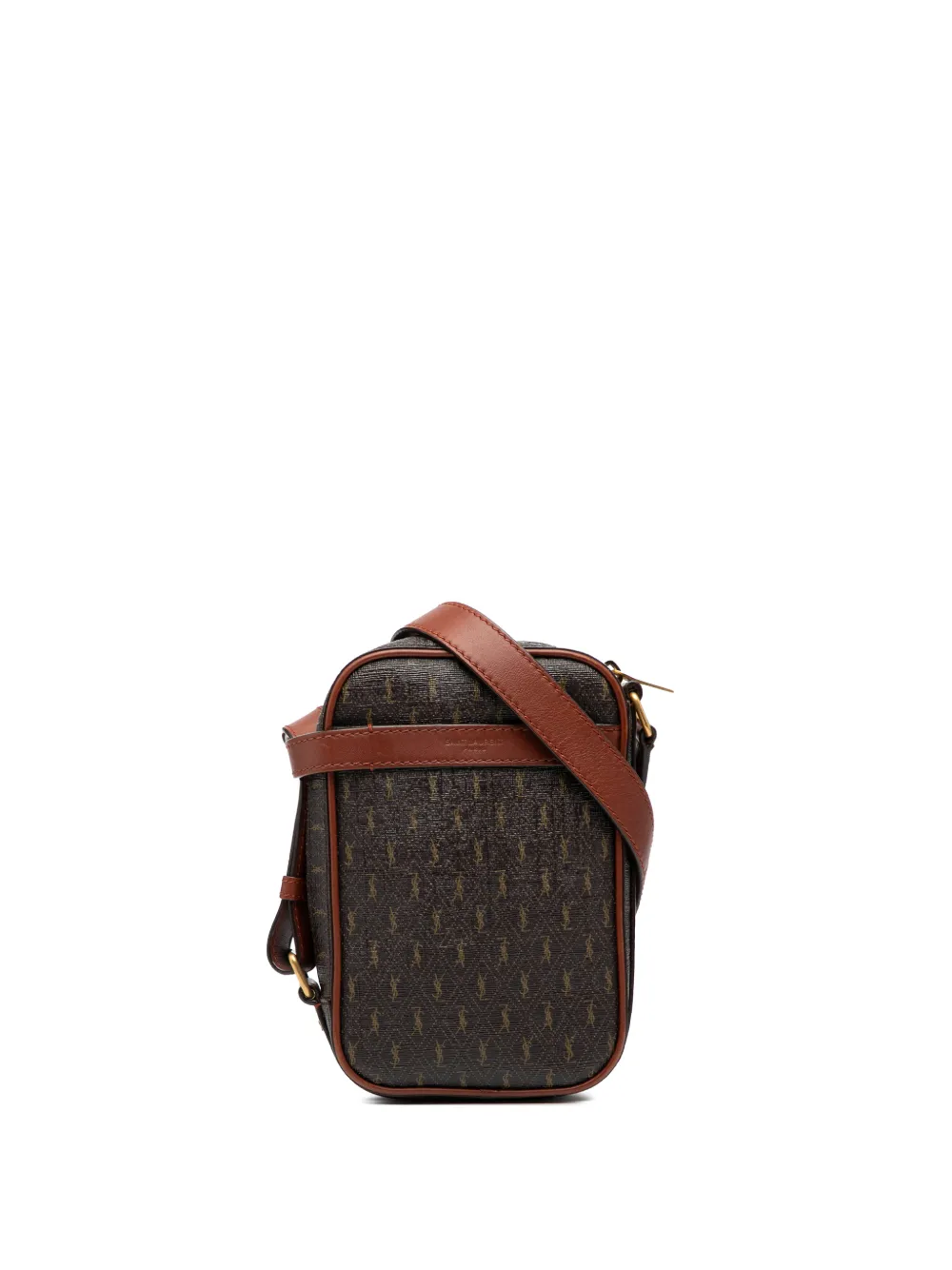 Saint Laurent Pre-Owned 2022 Le Monogramme Coated Canvas Pouch crossbody bag - Marrone
