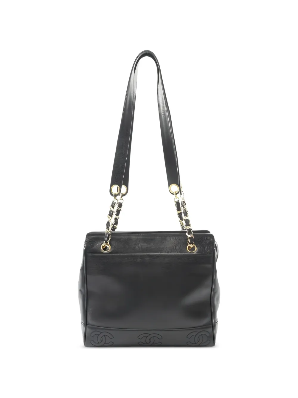 CHANEL Pre-Owned 1996-1997 chain triple coco mark shoulder bag - Nero