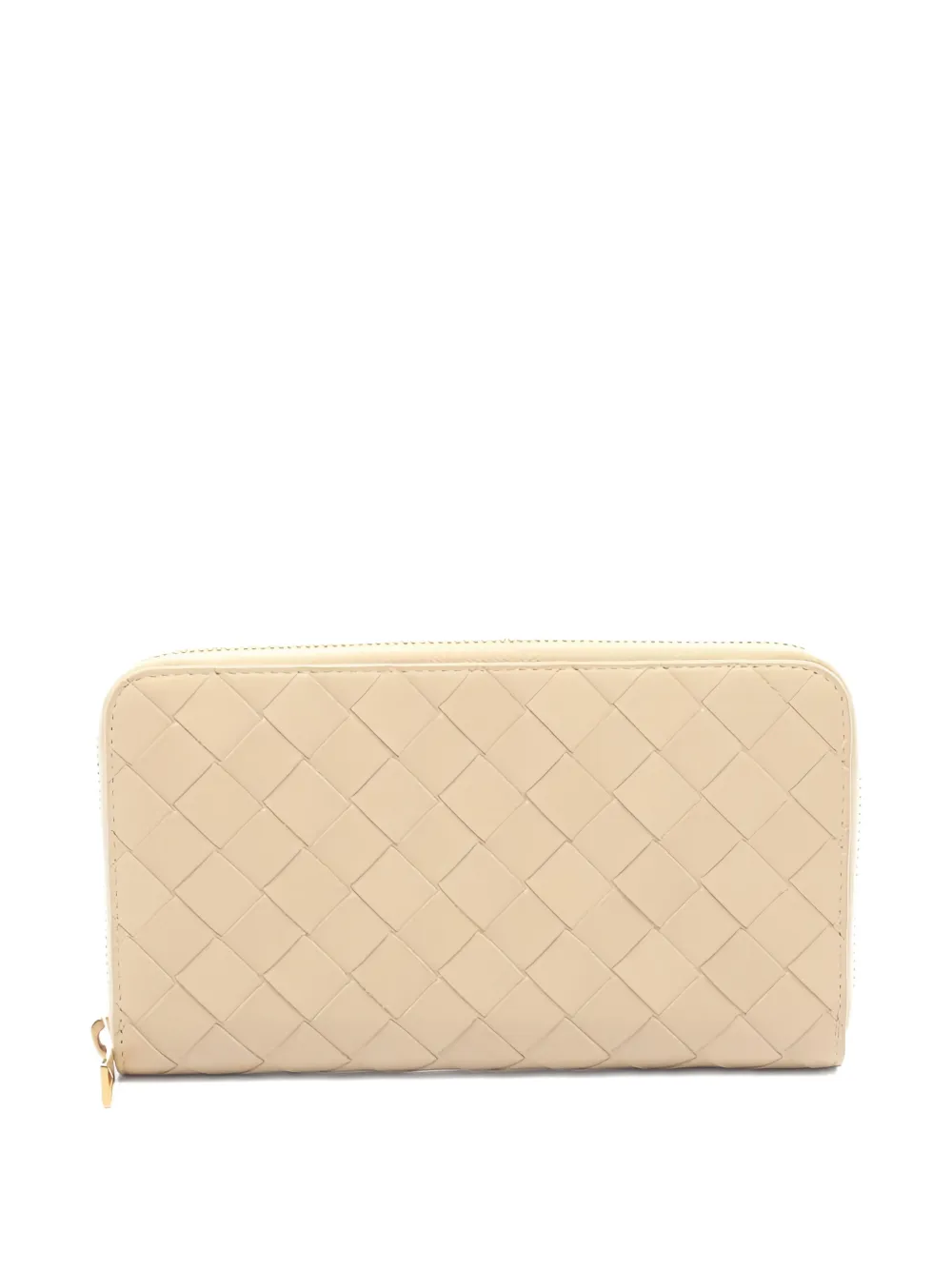 Bottega Veneta Pre-Owned intrecciato-leather zip-closure wallet - Toni neutri