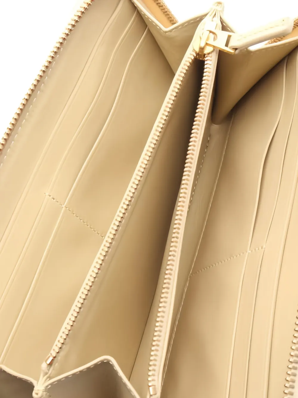 Bottega Veneta Pre-owned Intrecciato-leather Zip-closure Wallet in Neutrals, view 3