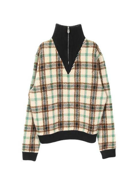 Hermès Pre-Owned 2010s half-zip checked top