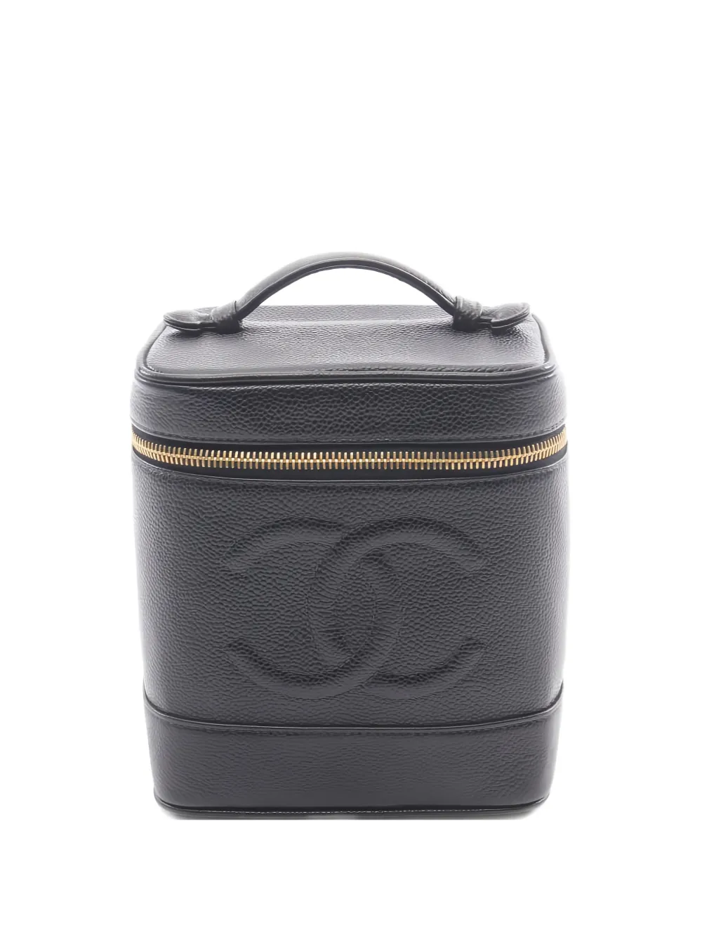 CHANEL Pre-Owned 2002-2003 coco mark top-handle vanity bag - Nero