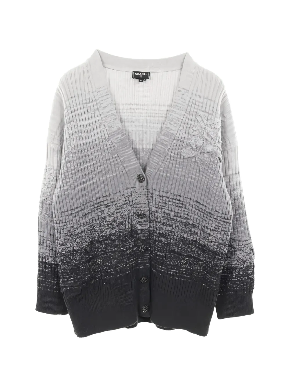 CHANEL Pre-Owned 1986-1988 V-neck cashmere cardigan - Grigio