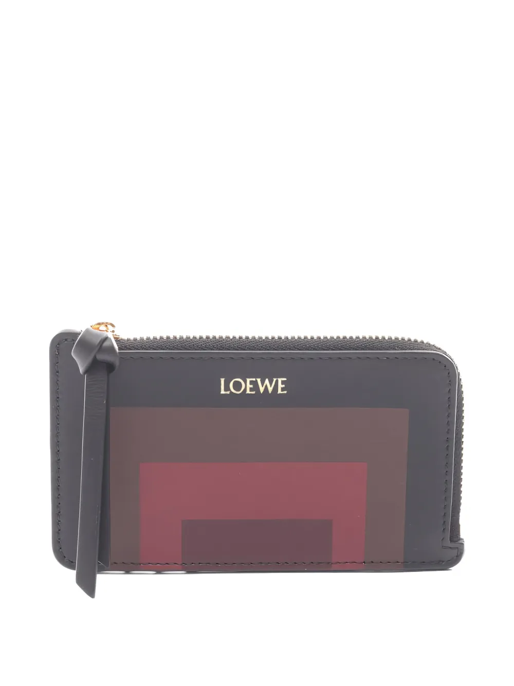 Loewe Pre-Owned x Albers 2020s leather zip card holder - Nero