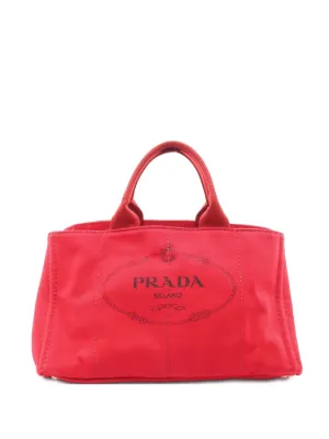 Prada Pre-Owned 2000s Canapa Canvas Tote Bag | Pink | FARFETCH