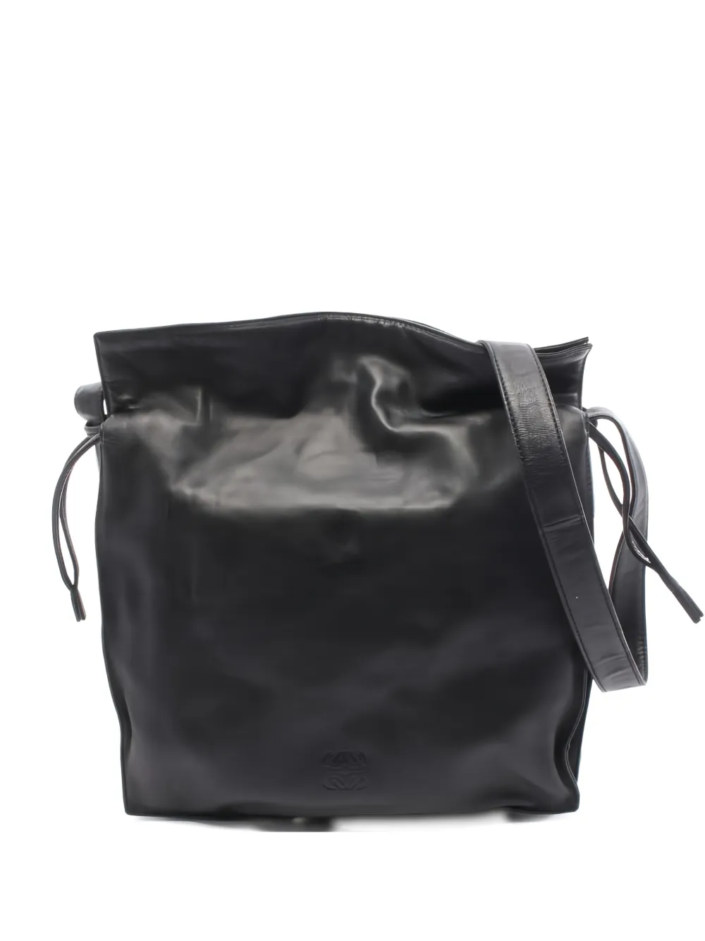 Loewe Pre-Owned logo-anagram leather shoulder bag - Nero