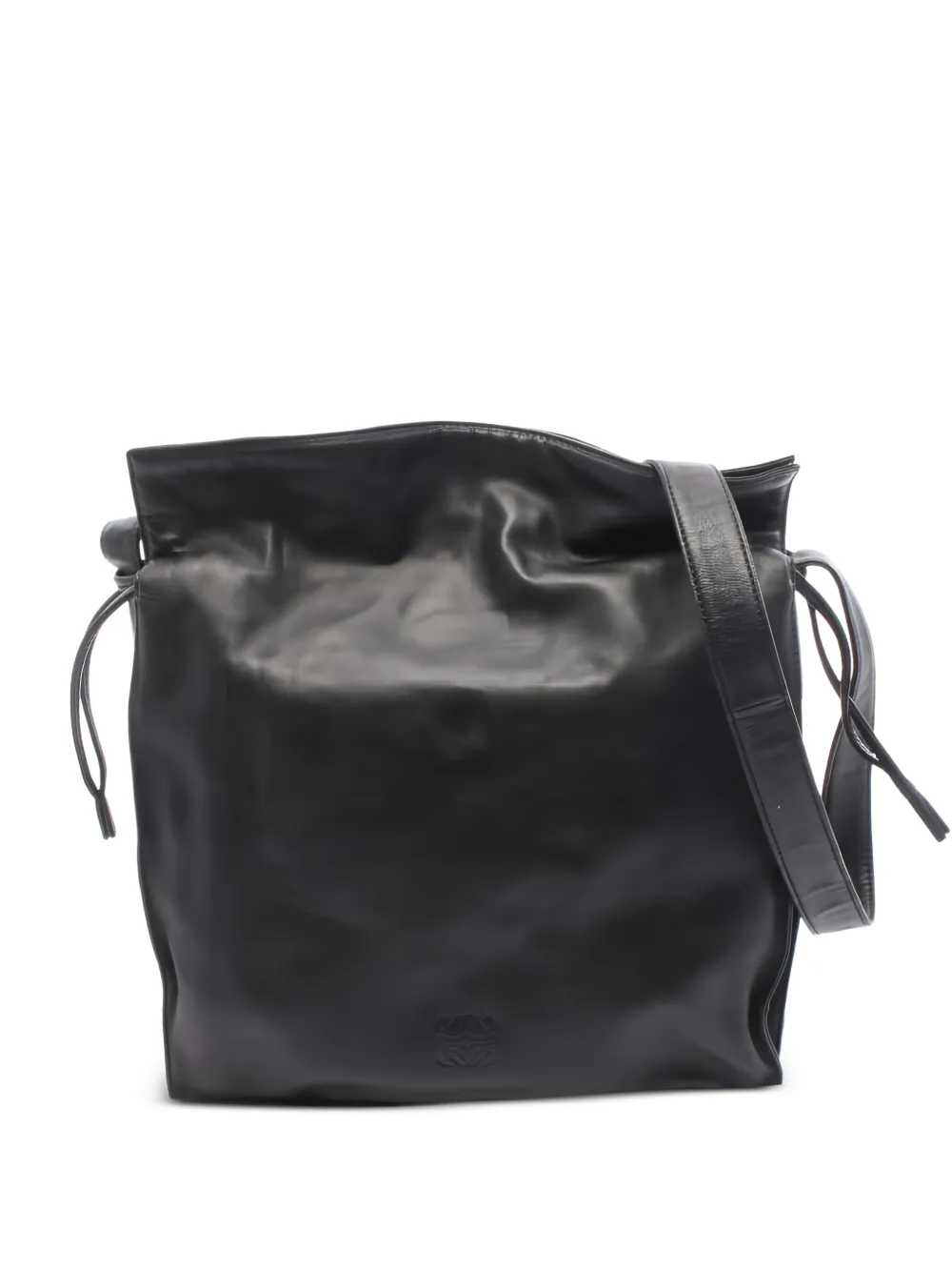 Loewe Pre-Owned logo-anagram leather shoulder bag - Nero