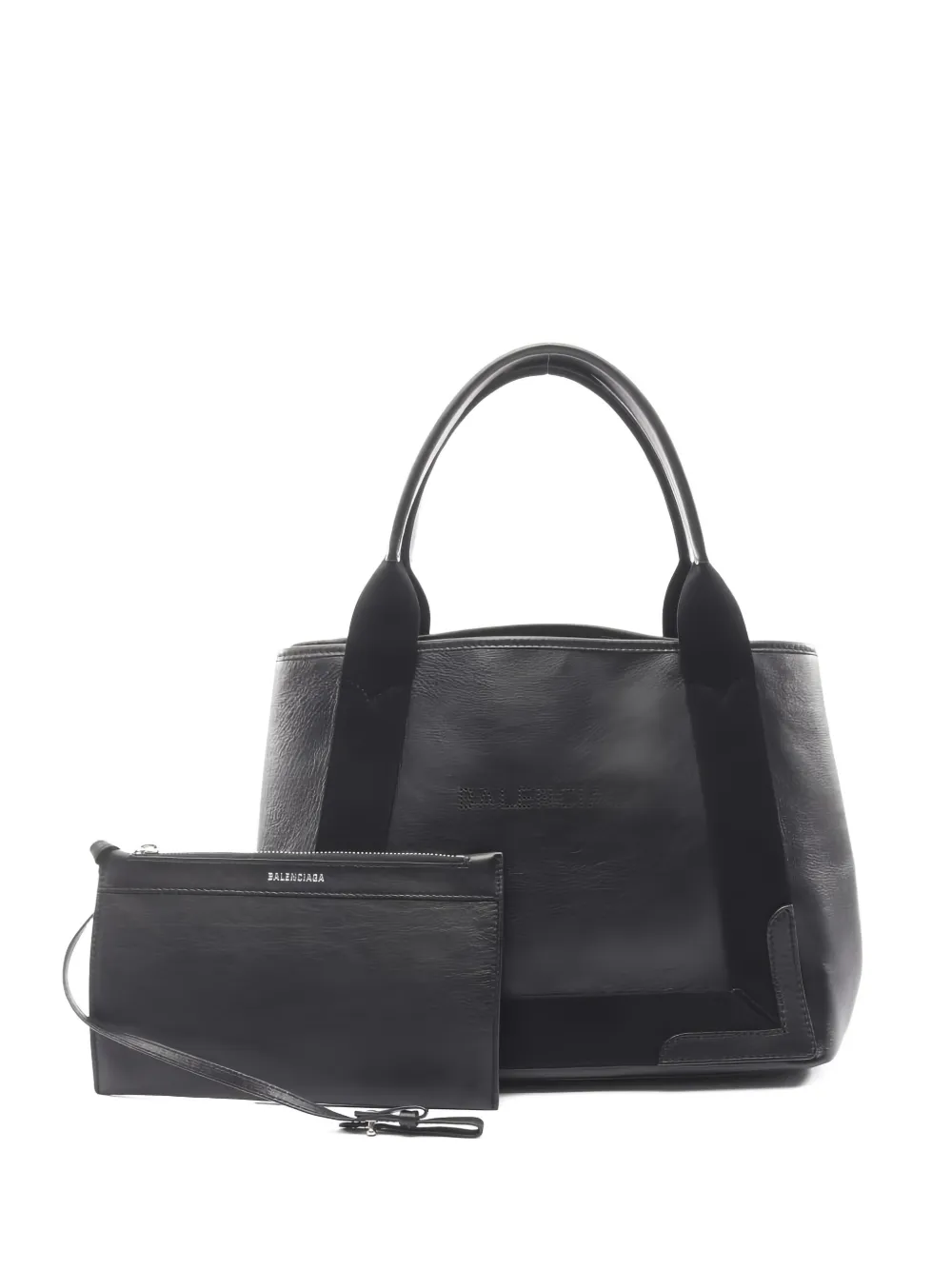 Balenciaga Pre-Owned small Cabas leather tote bag - Nero