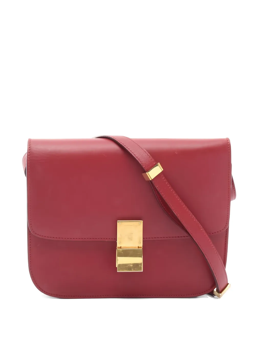 Celine Pre-Owned medium Classic Box leather cross body bag - Rosso
