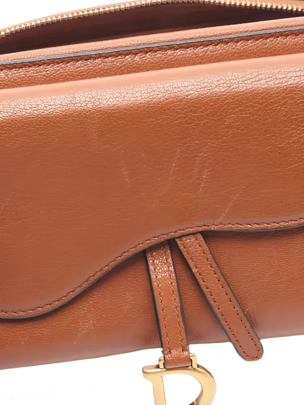 Christian Dior Pre-Owned 2010s ダブル サドル ポーチ ショルダー 