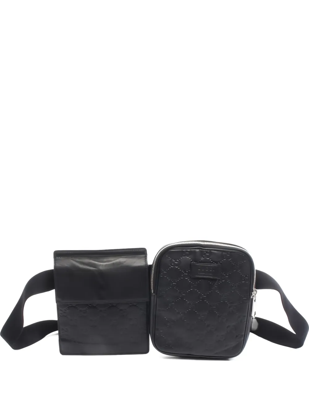 Gucci Pre-Owned 2000s Guccissima Double Pouch belt bag - Nero