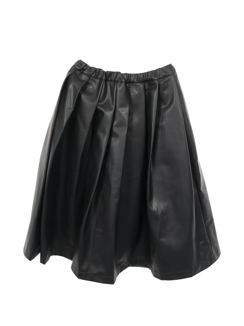 Comme Des Gar&ccedil;ons Pre-Owned 2010s faux-leather midi skirt - Zwart