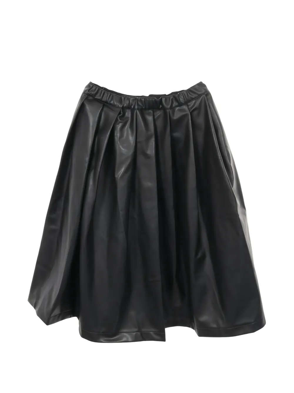 Comme Des Garçons Pre-Owned 2010s faux-leather midi skirt - Nero
