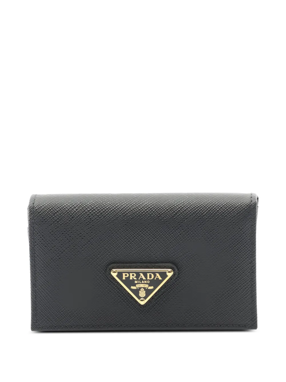 Prada Pre-Owned 2020s Saffiano triangle wallet - Nero