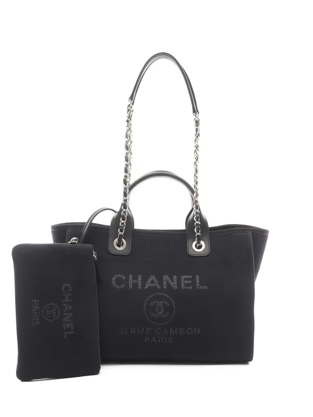 CHANEL Pre-Owned 2021 MM Deauville tote bag - Nero