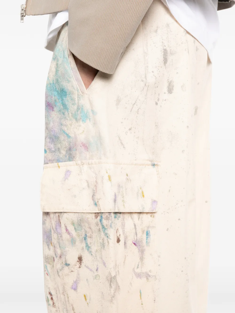 Cotton Printed Pocket Trousers