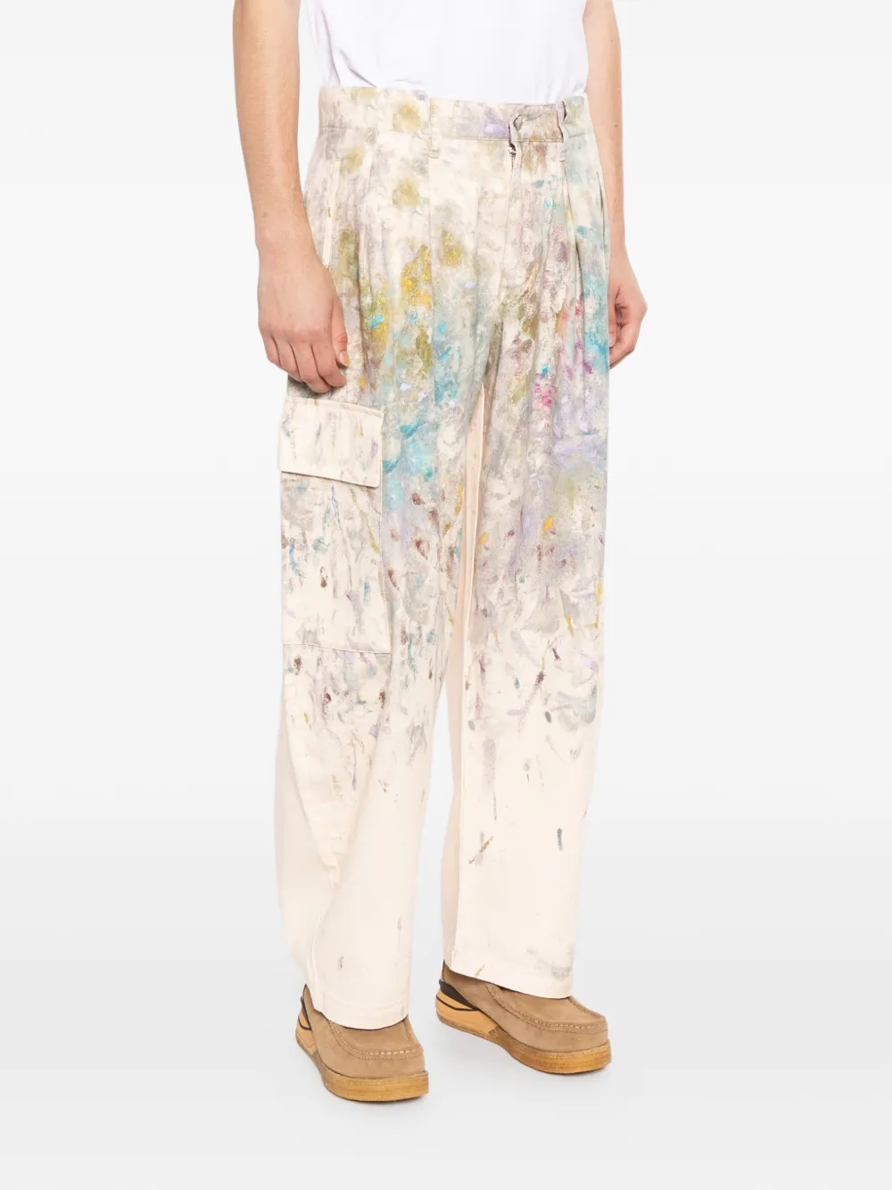 Cotton Printed Pocket Trousers