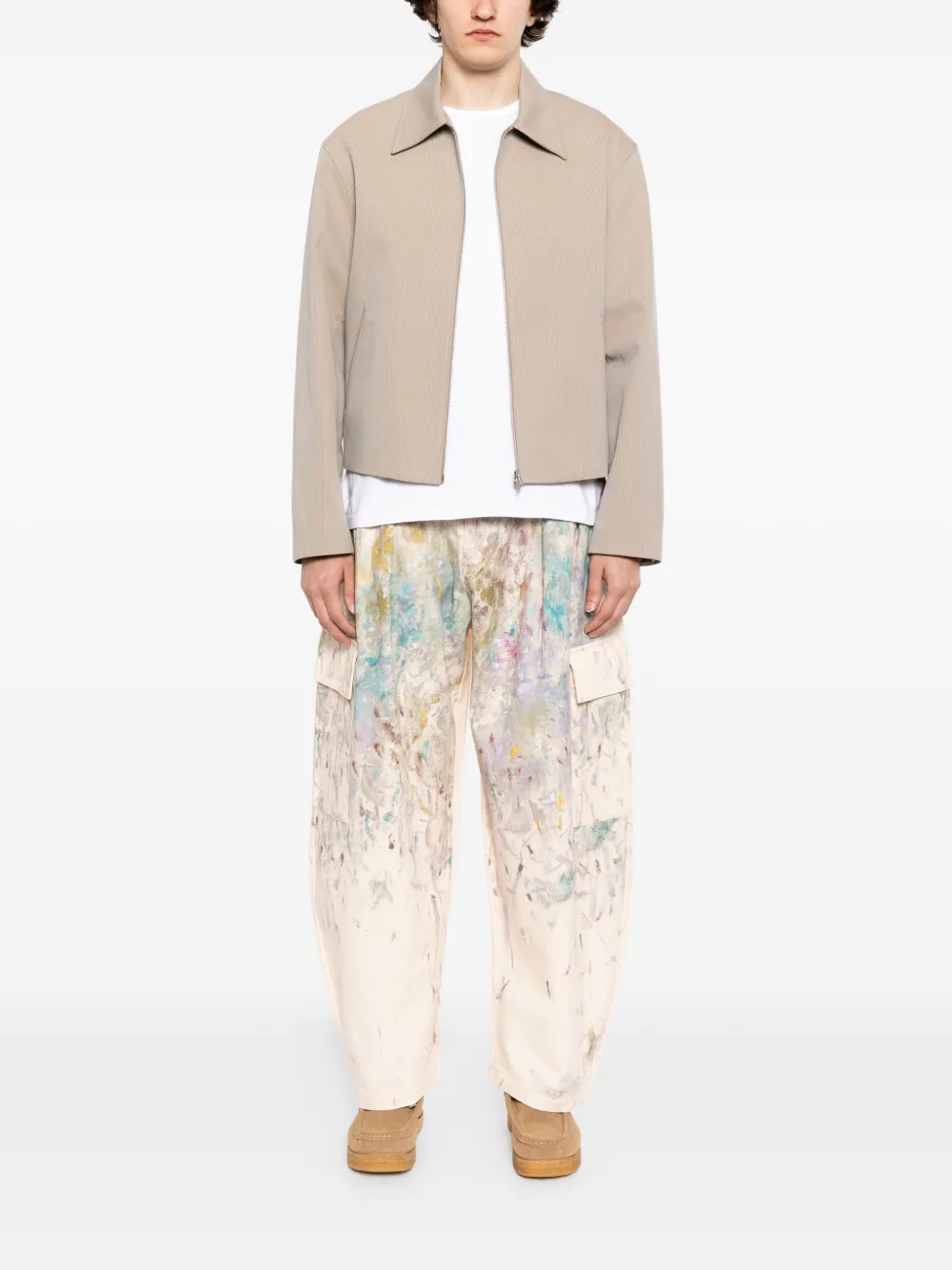 Cotton Printed Pocket Trousers