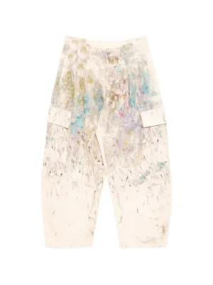 MASU Galaxy-cut Leather Flare Pants | Pink | FARFETCH AO