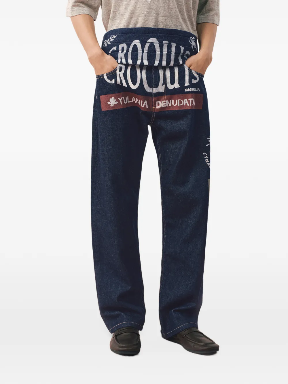 CROQUIS Jeans con stampa logo - Blu