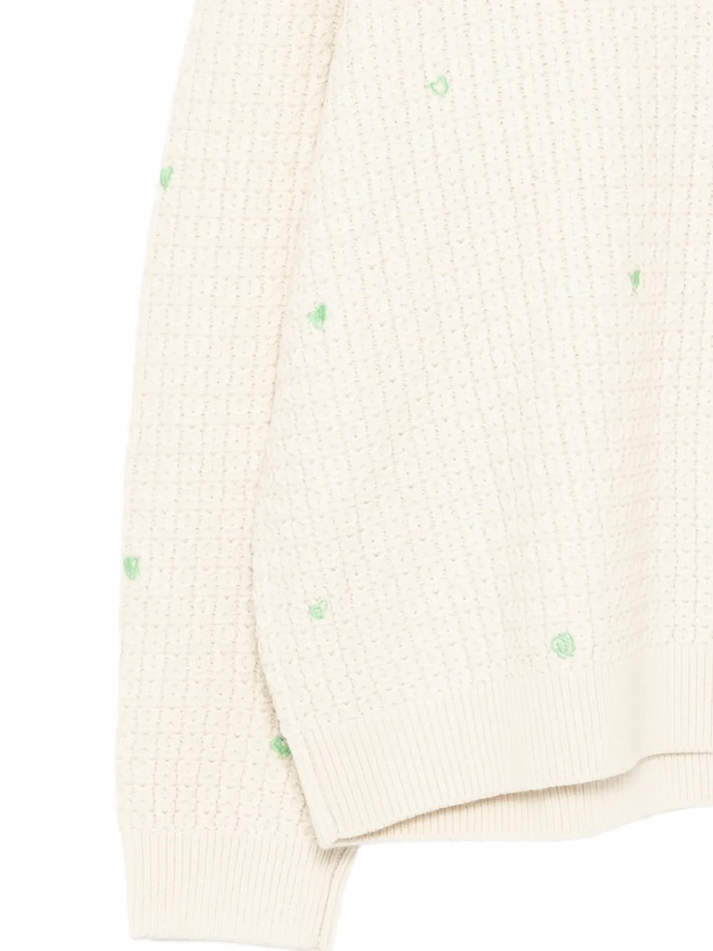  Croquis Heart-embroidered Sweater - Neutrals 