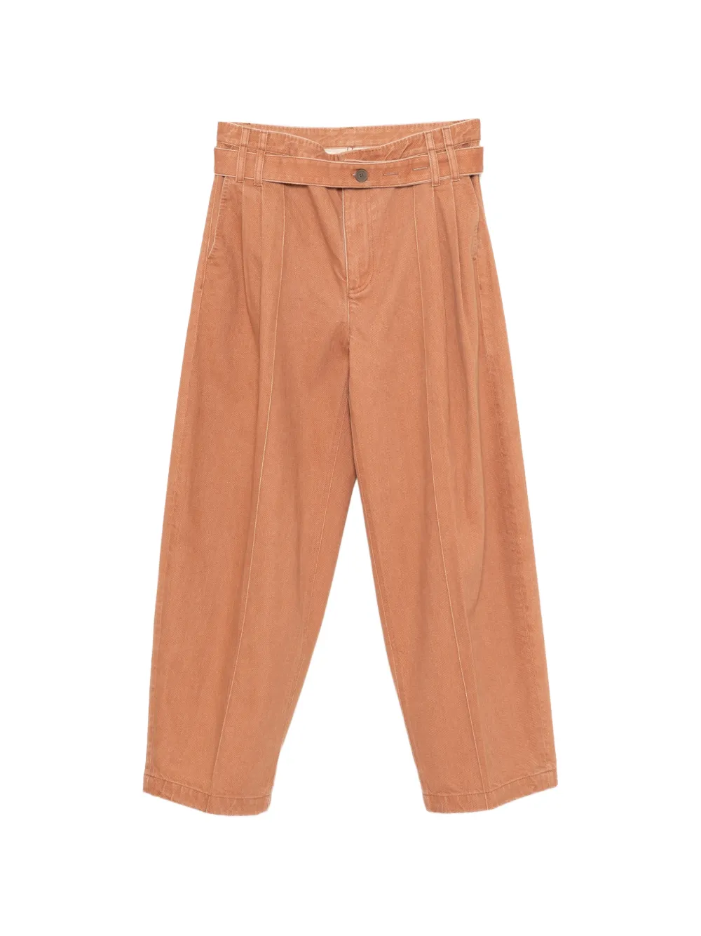 CROQUIS Jeans a gamba ampia con cintura - Marrone