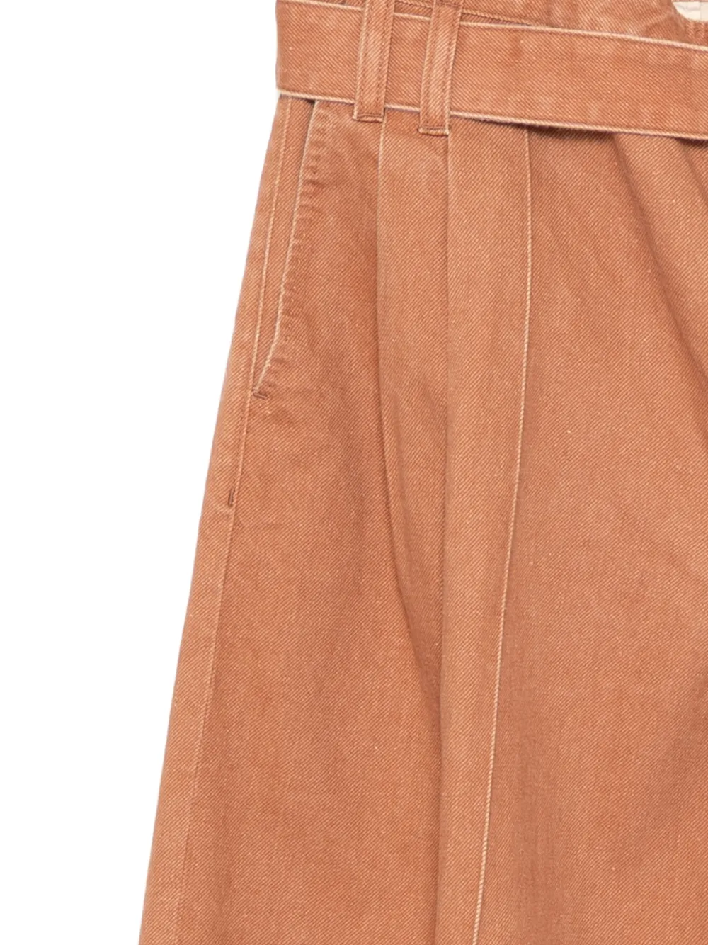 CROQUIS Jeans met wijde pijpen Bruin