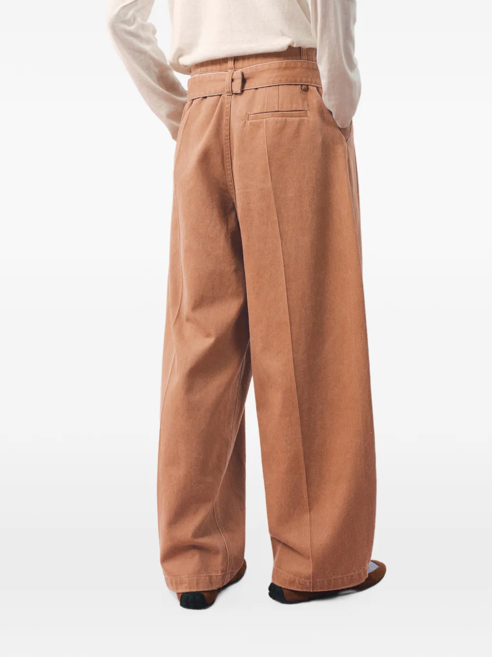 CROQUIS Jeans met wijde pijpen Bruin