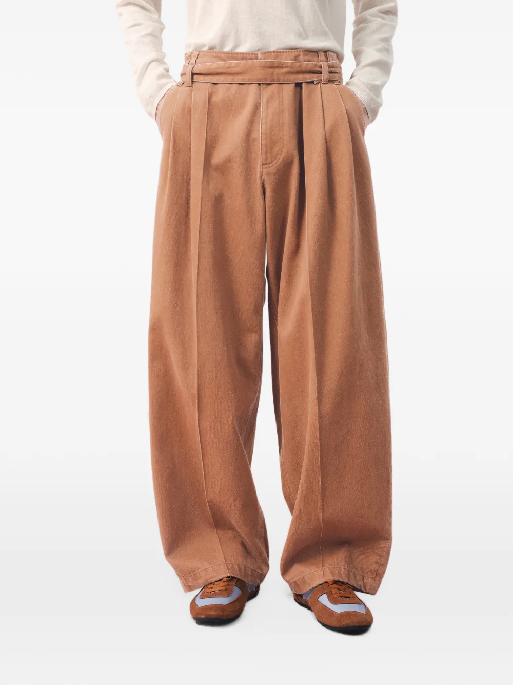 CROQUIS Jeans met wijde pijpen Bruin