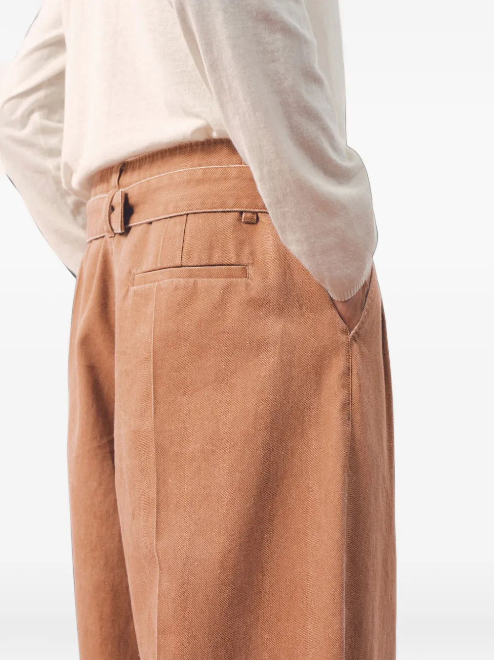 CROQUIS Jeans met wijde pijpen Bruin