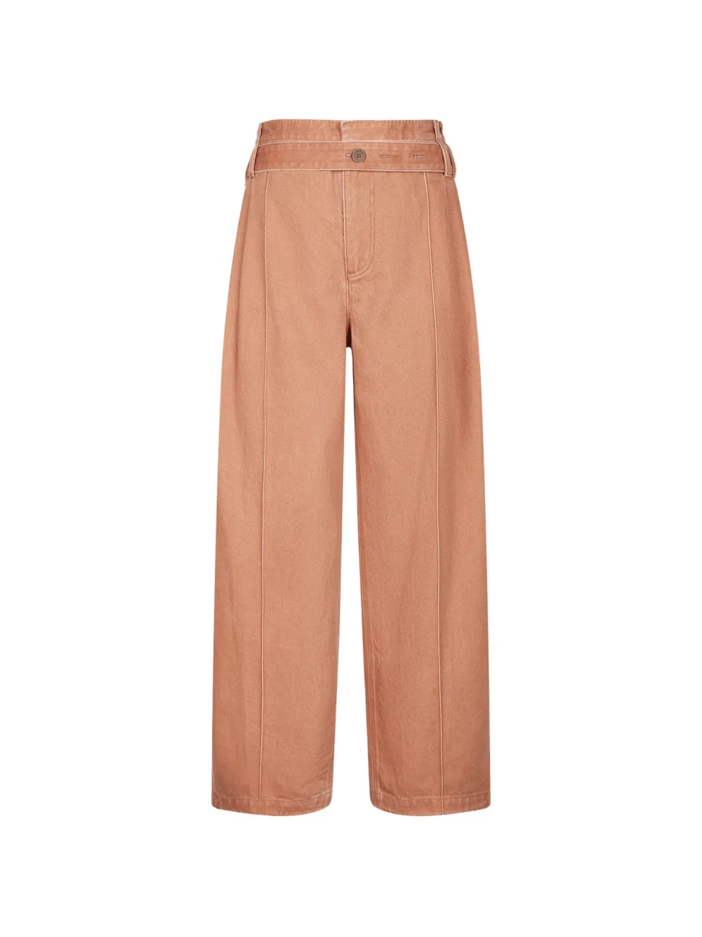 CROQUIS Jeans a gamba ampia con cintura - Marrone
