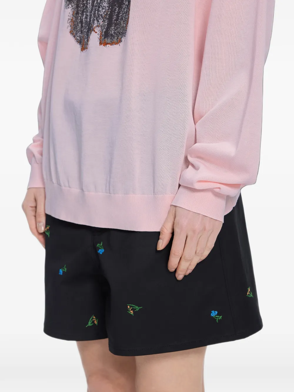 JNBY Top met geborduurde pup Roze