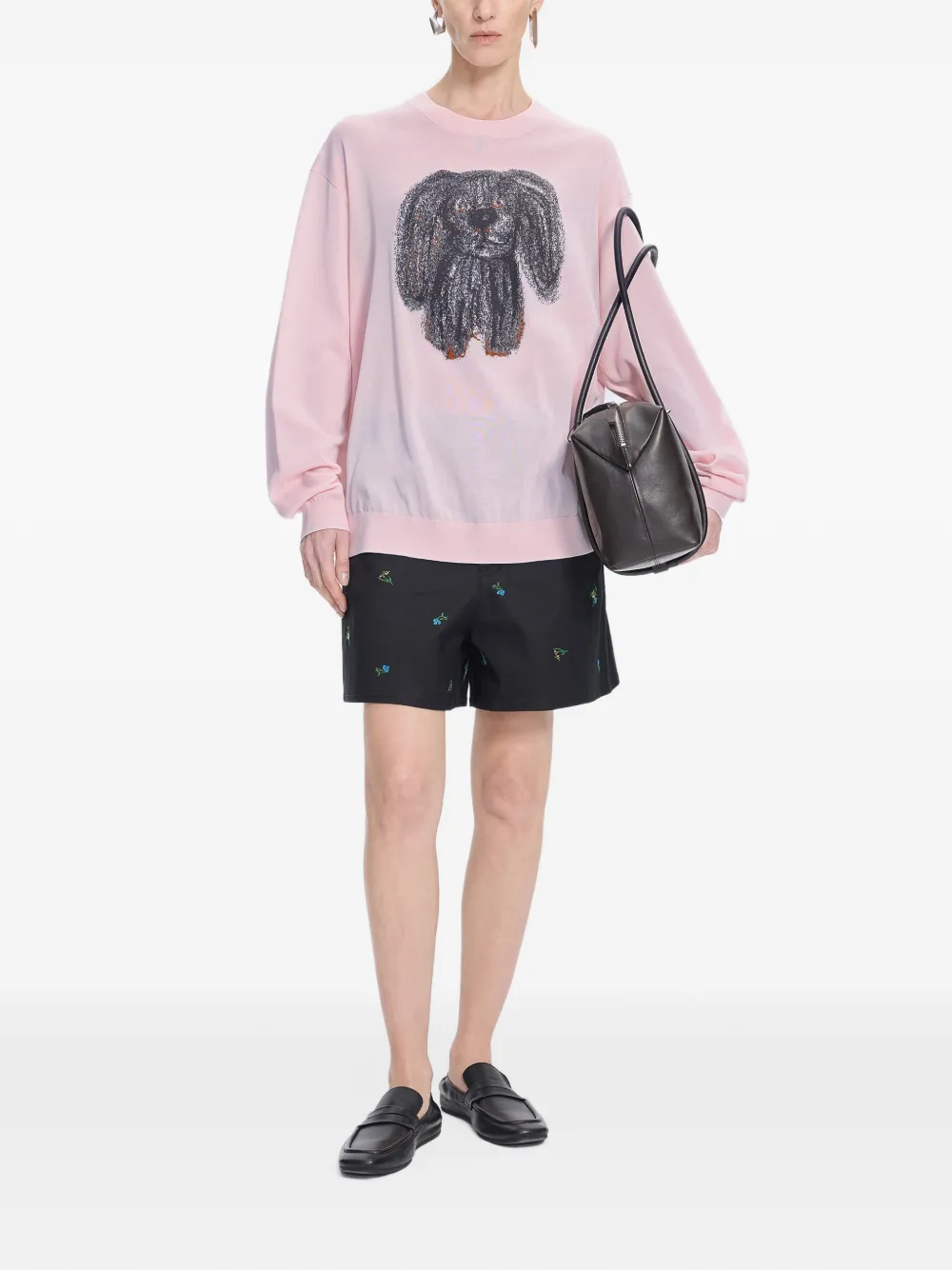 JNBY Top met geborduurde pup Roze