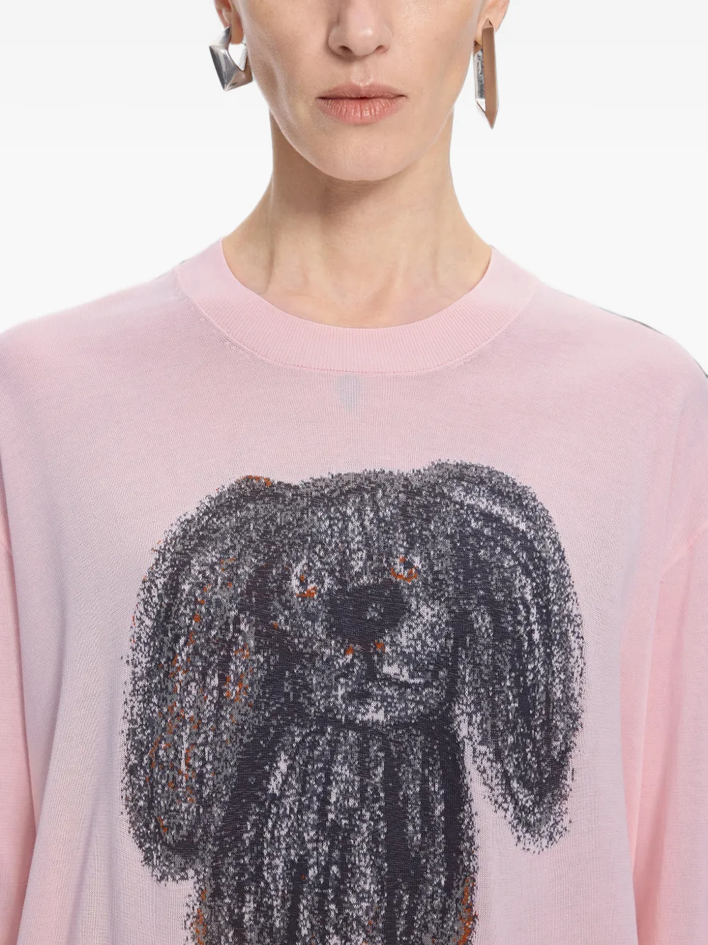 JNBY Top met geborduurde pup Roze