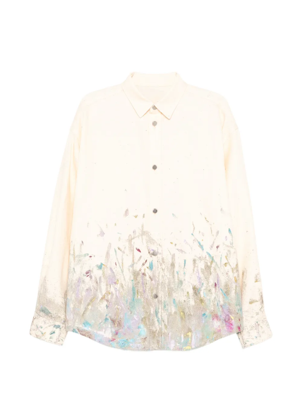 CROQUIS Camicia denim con stampa - Toni neutri