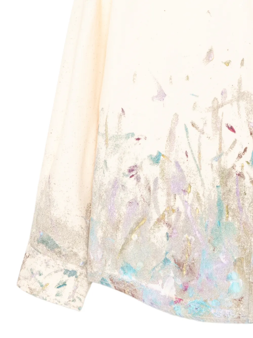  Croquis Printed Denim Shirt - Neutrals 