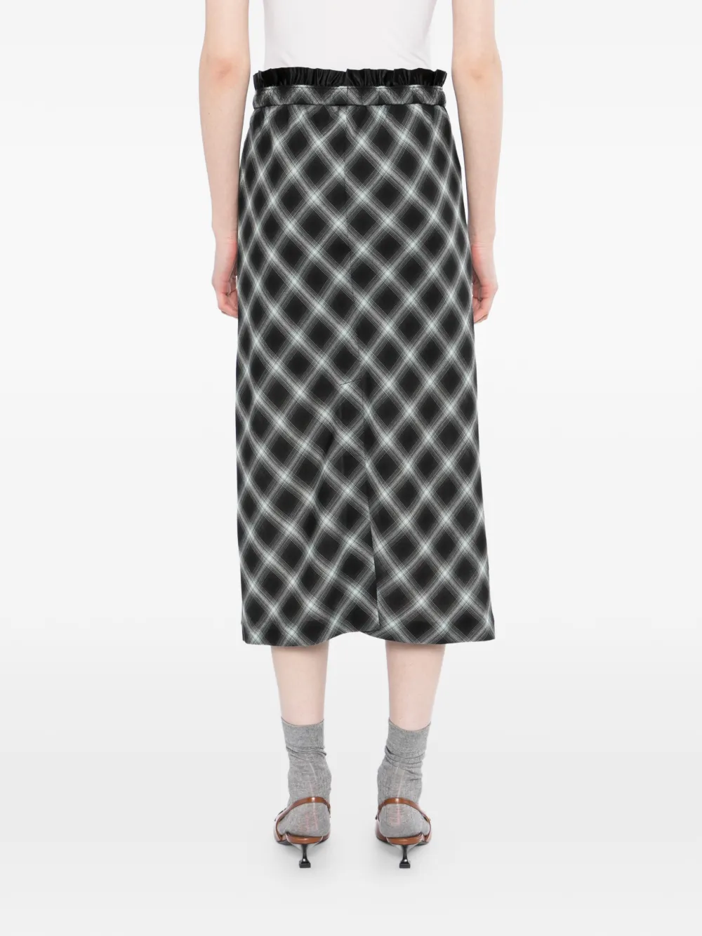 Plaid Midi Skirt