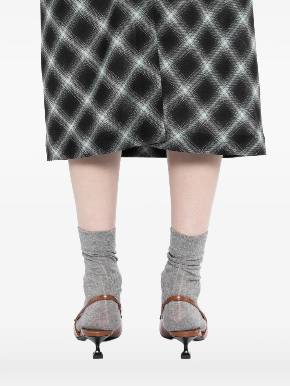 Plaid Midi Skirt
