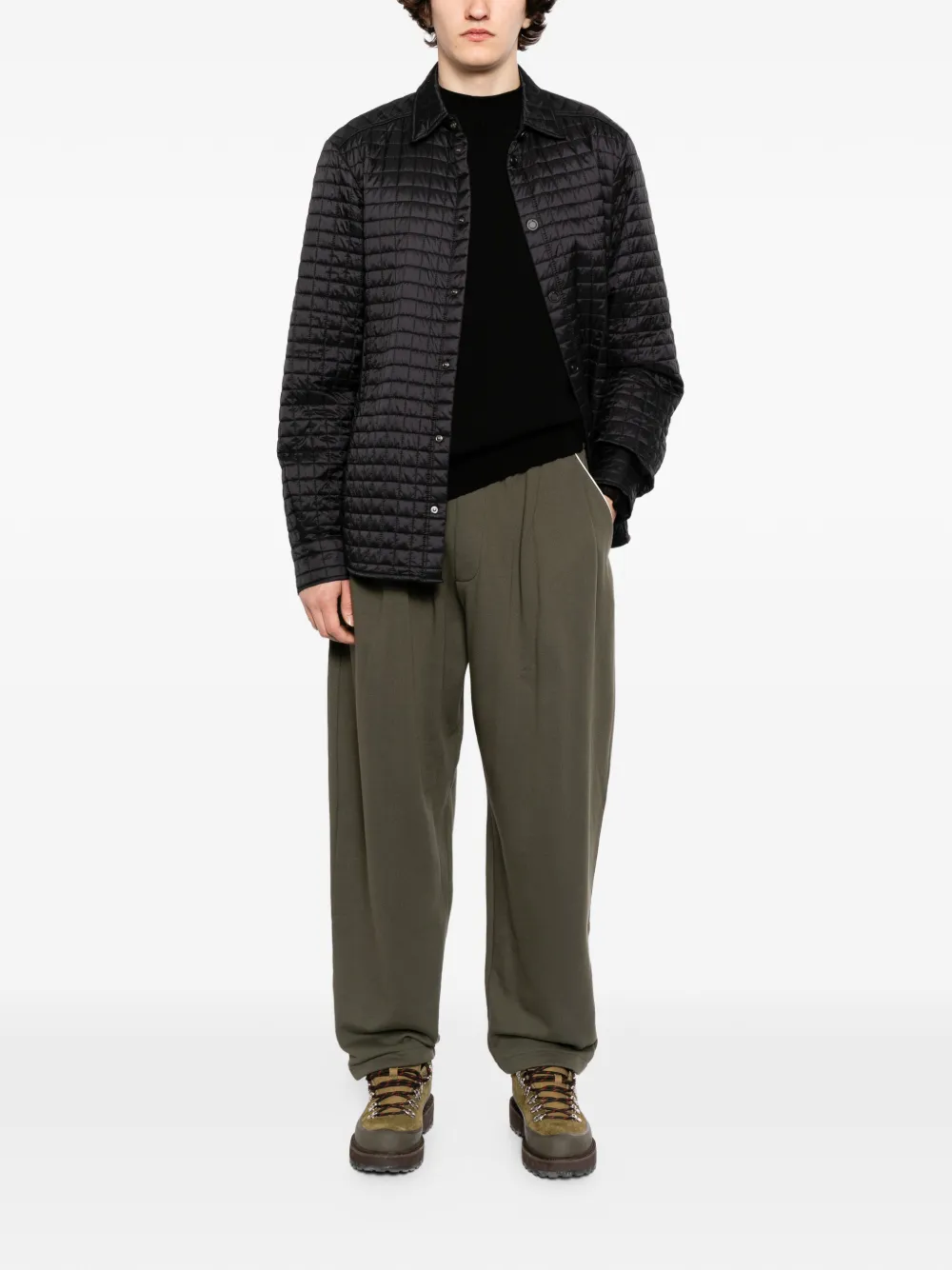  Croquis Cotton Drawstring Pants - Green 