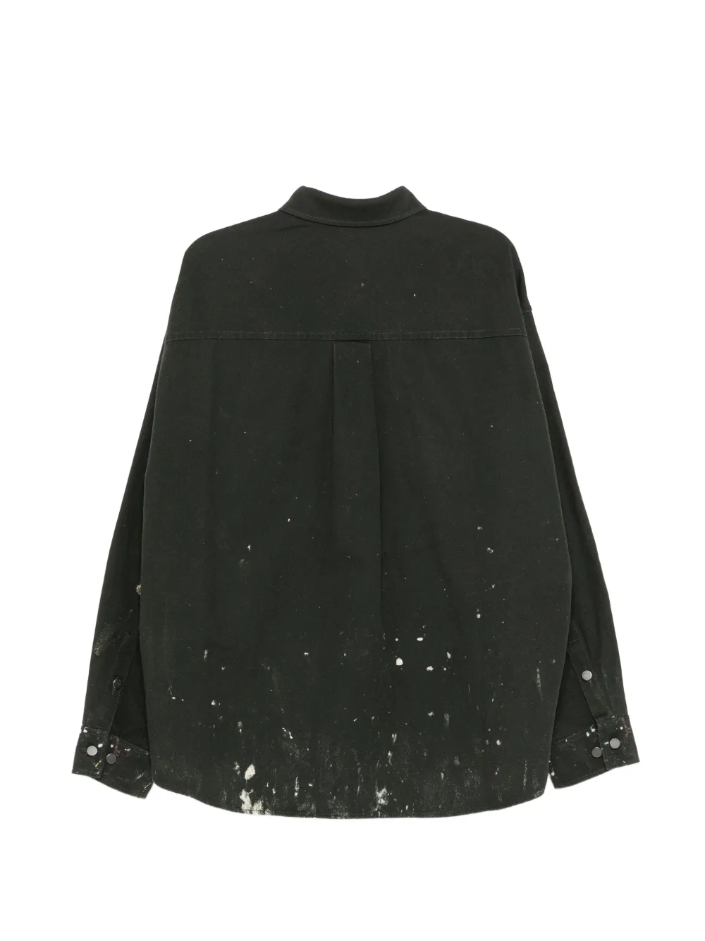 CROQUIS Denim overhemd met print Zwart