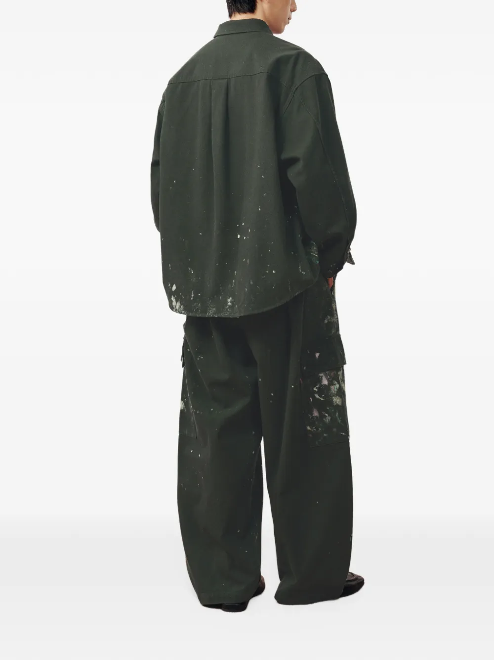 CROQUIS Denim overhemd met print Zwart