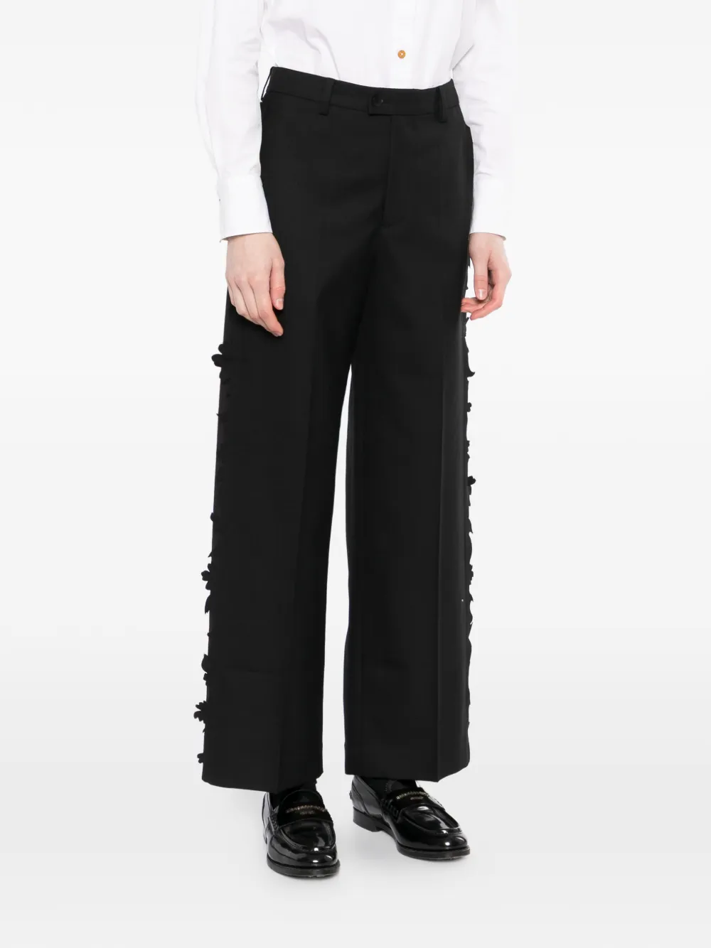 JNBY Broek met ruche afwerking Zwart
