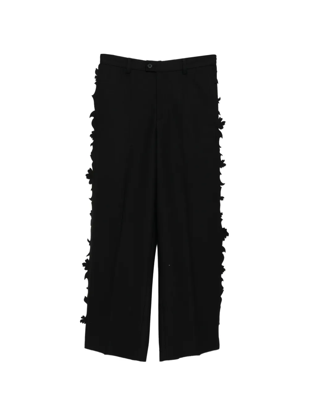 JNBY ruffled-edge trousers - Nero
