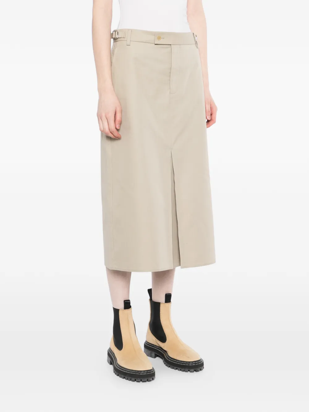  Less Cotton Midi Skirt - Neutrals 