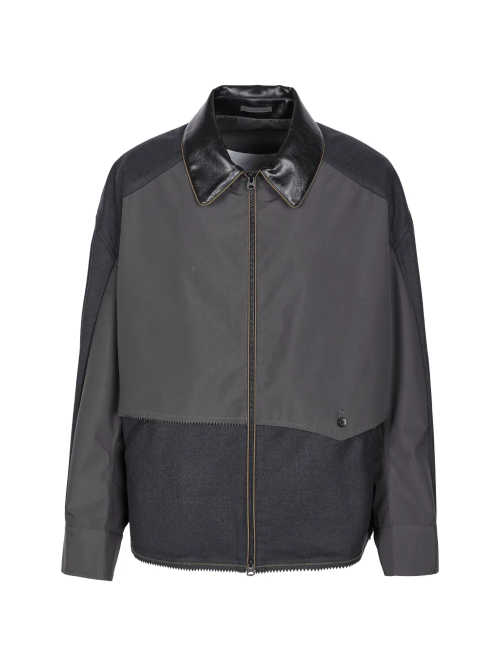 CROQUIS Jacke mit Kontrasteinsätzen - Grau